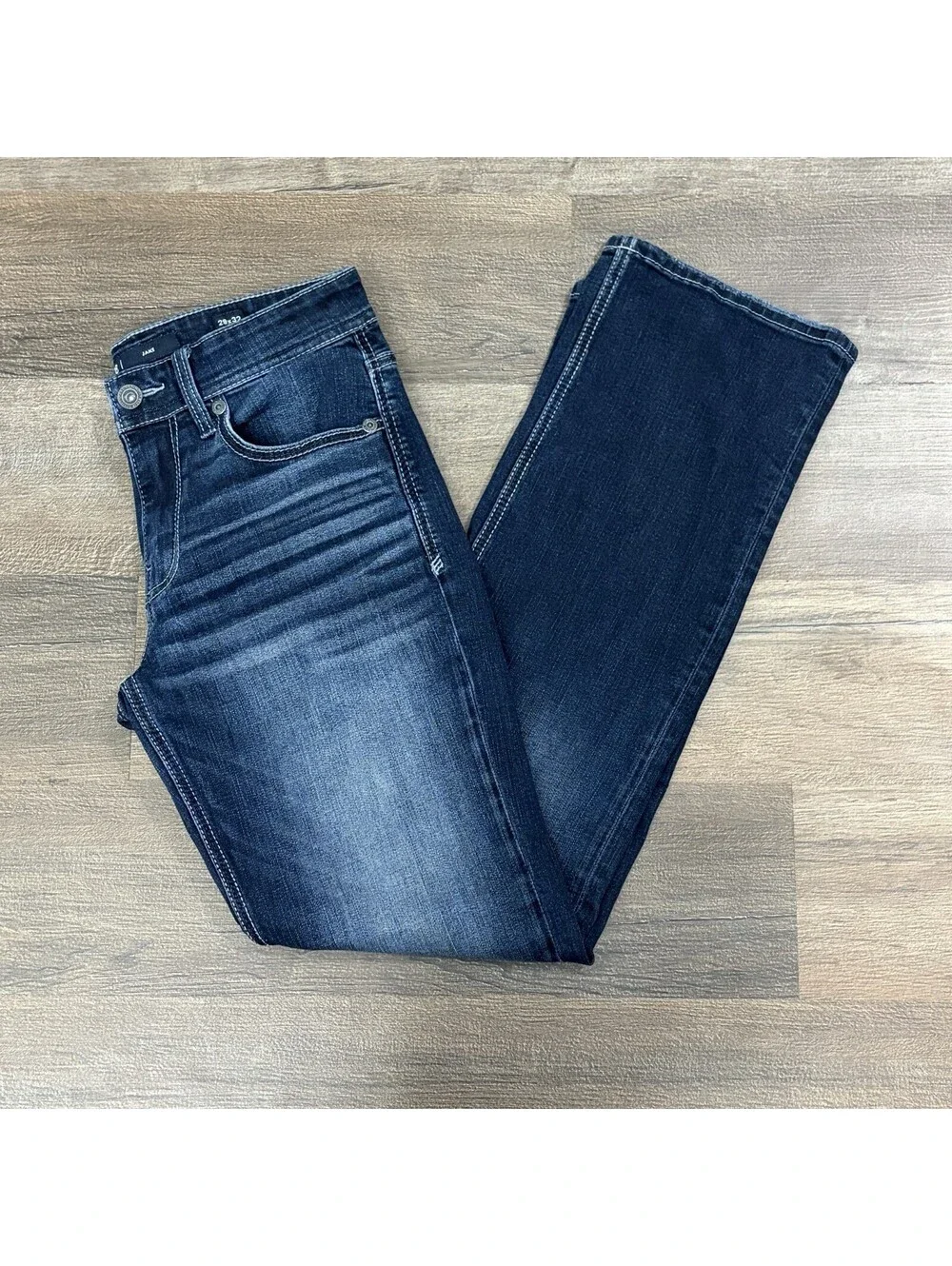 BKE Men’s 29x32 Jake Regular fit bootcut Stretch Jeans Dark Wash Cool & Dry